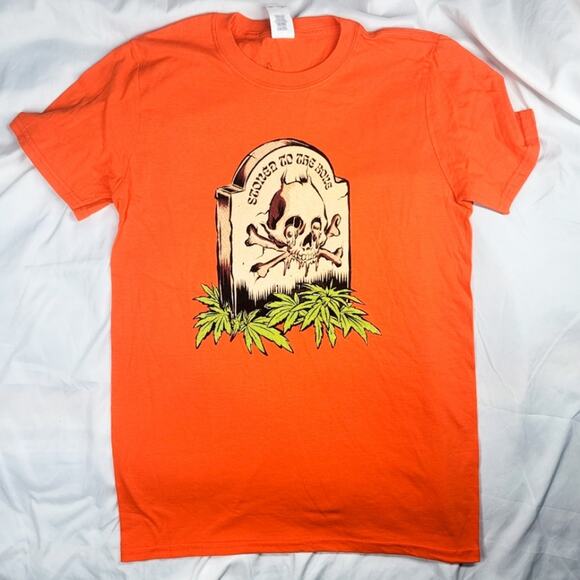 Cannabox new orange Stoned to the Bones graphic tee unisex size S - Picture 2 of 9